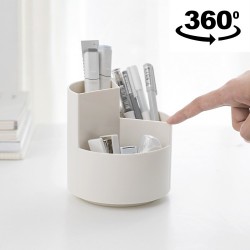 Rotating 360 degrees Desk Organizer Pen,Stationery Round Holder/Cosmetics Storage Holder