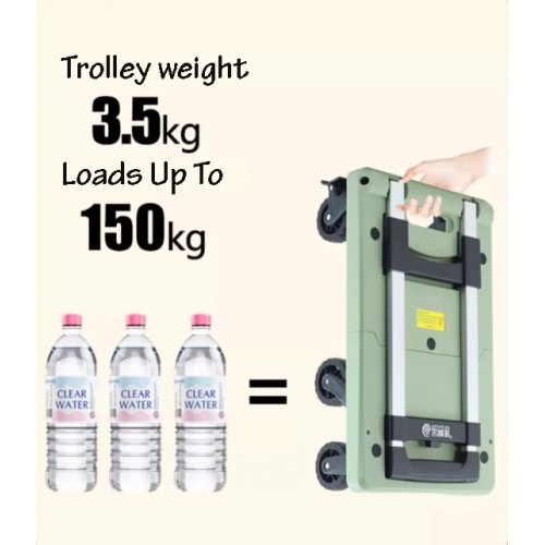 Handy Portable Foldable Platform Trolley – Heavy-Duty Transport Cart (Up to 150kg Weight Capacity, Easy to Store and Transport)