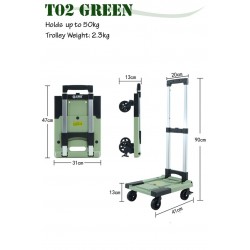 Handy Portable Foldable Platform Trolley – Heavy-Duty Transport Cart (Up to 150kg Weight Capacity, Easy to Store and Transport)