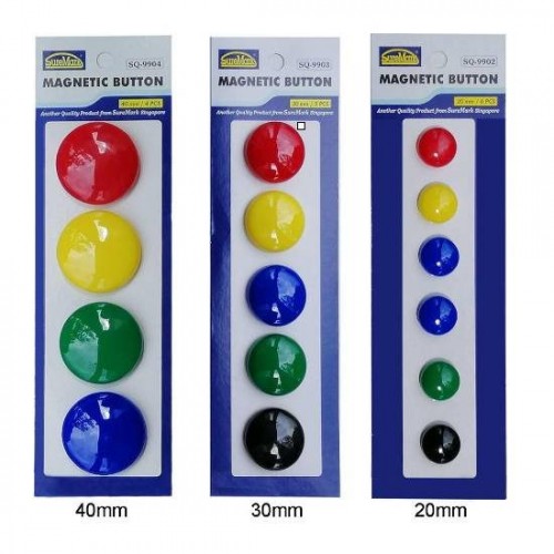 Suremark Magnetic Buttons 40mm SQ-9904  Craft, School, Home & Office  Supplies - Sinlee Stationery Singapore